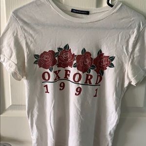 brandy melville oxford 1991 white tee